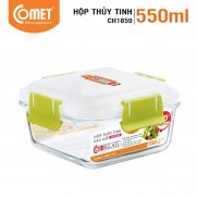 [Mã HLCOMET12 giảm 15% tối đa 50K đơn 100K] Hôp đựng thực phẩm thuỷ tinh vuông 550ml Comet - CH18-59